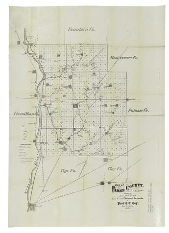 (INDIANA.) Braden & Buford. Map of Perry County Indiana * Map of Parke County Indiana.